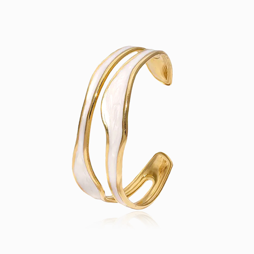 Adjustable Geometric Bangle SZ1050 - Stainless Steel