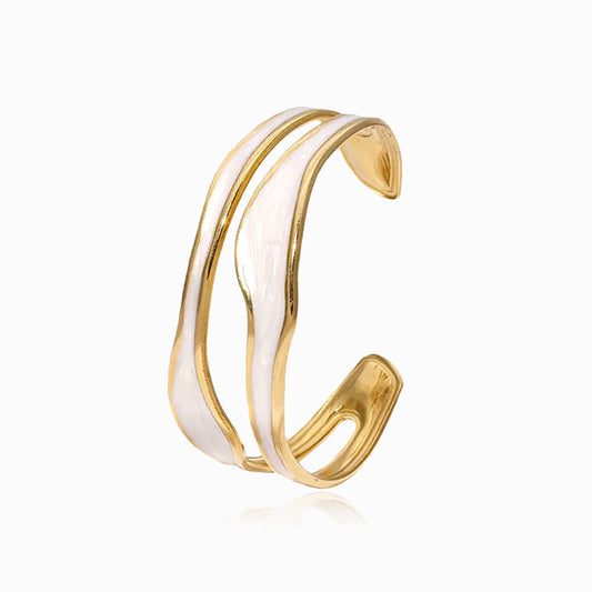 Adjustable Geometric Bangle SZ1050 - Stainless Steel