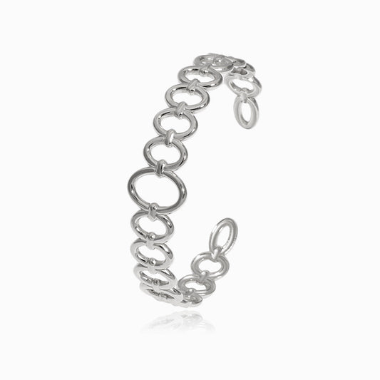 Adjustable Geometric Bangle SZ1044 - Stainless Steel