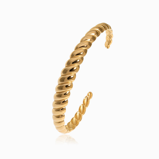 Adjustable Twisted Bangle SZ1055 - Stainless Steel