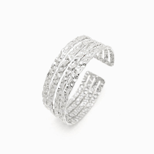 Adjustable Geometric Bangle SZ1020 - Stainless Steel
