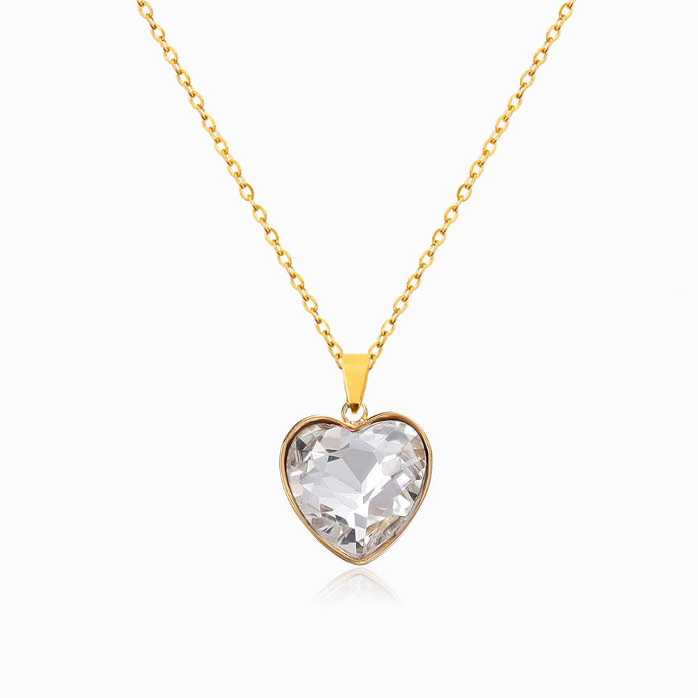 Gold Heart Necklace CL1658 - Stainless Steel