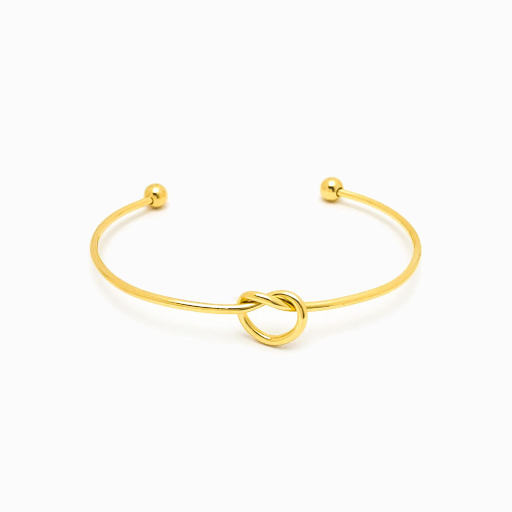 Adjustable Heart Bangle SZ1027 - Stainless Steel