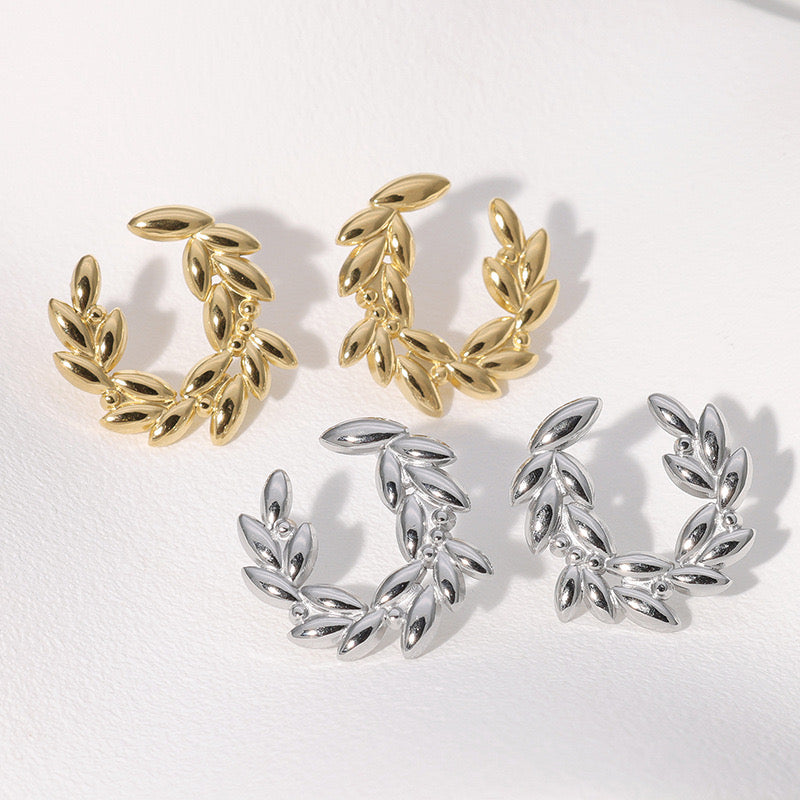 Stainless Steel Nature-inspired Earrings