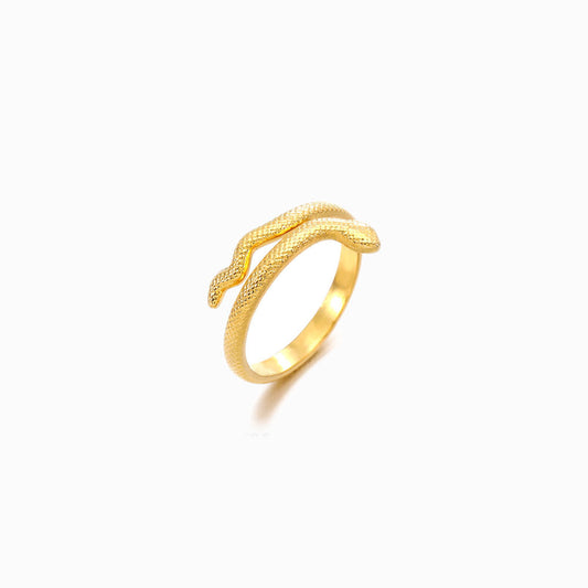 Gold Adjustable Snake Ring JZ1045 - Stainless Steel