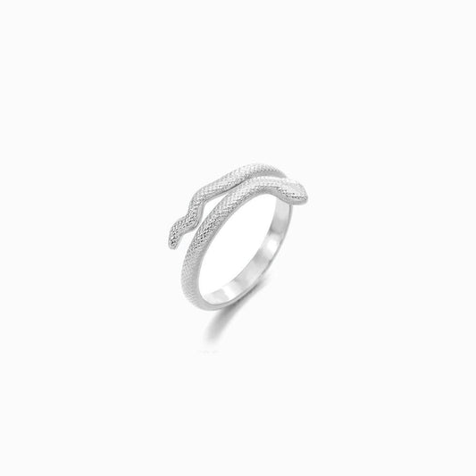 Silver Adjustable Snake Ring JZ1045 - Stainless Steel