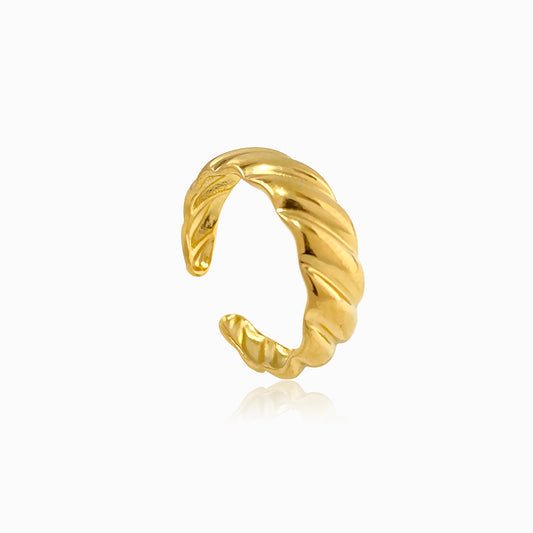 Gold Adjustable Ring JZ1264 - Stainless Steel