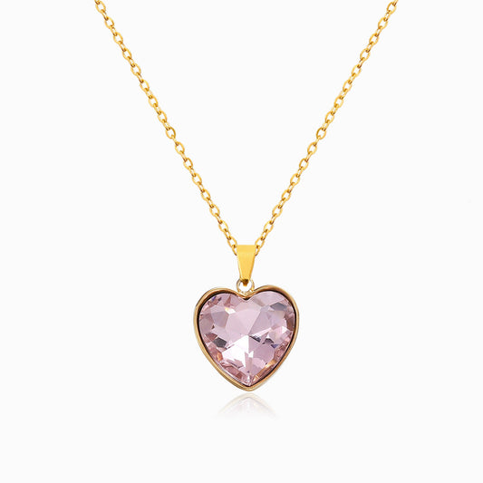 Gold Heart Necklace CL1657 - Stainless Steel