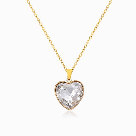 Gold Heart Necklace CL1658 - Stainless Steel